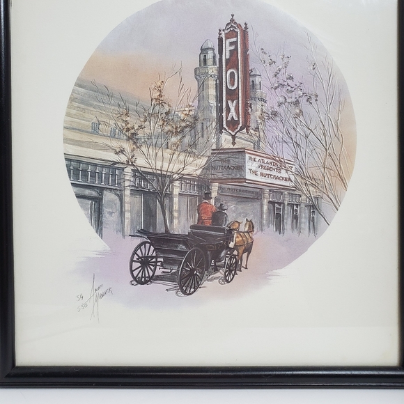 Anni Moller signed numbered vintage print Atlanta fox theatre the nutcracker - Picture 5 of 8